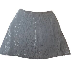Linda Allard Ellen Tracy Black Sequin Skirt Womens Size 12 Elegant Party Wear Ma
